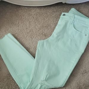 Mint Ripped Jeans